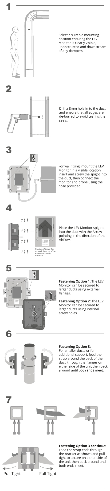 LEV Monitor Installation Instructions